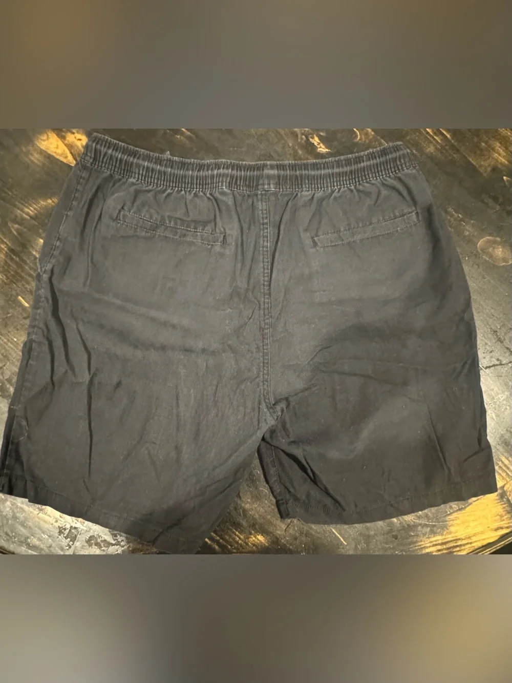 Forever 21 Men Black Elastic Waist Shorts